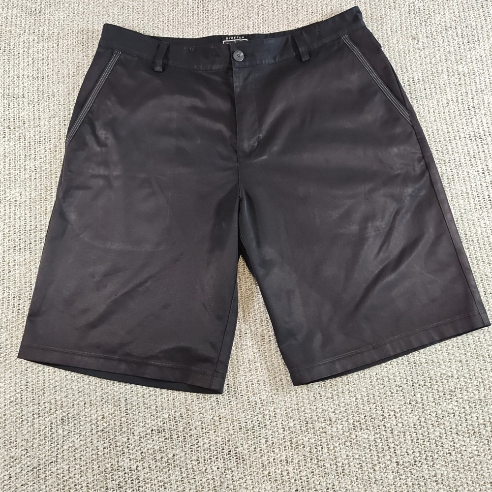 Adidas Golf Chino Shorts Mens 34 Black Stretch Casual Active Comfort Fit